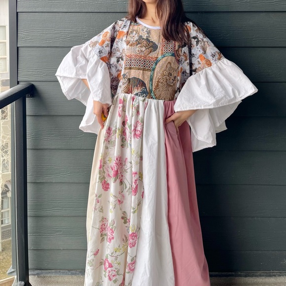 Handmade Dresses & Skirts - Cats “Moonlit Meow” Handmade Quilted Jasmine Dress | SKU 11165